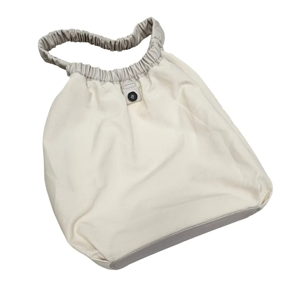 Oak + Fort Shoulder Bag Beige Ruched Vegan Leather Slouchy Hobo‎ Minimalist